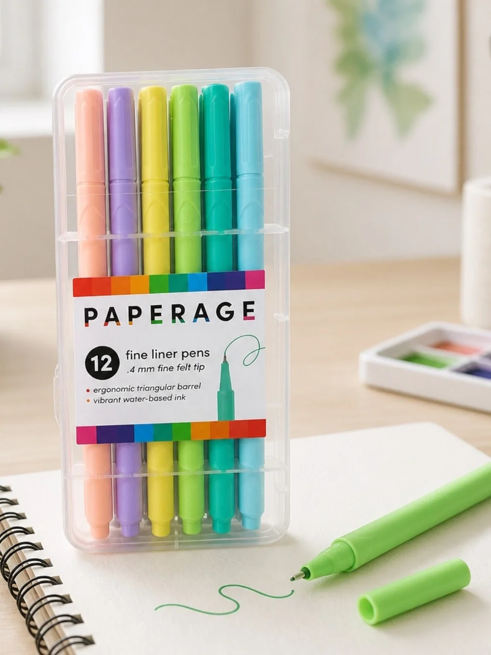 Pastel Fine Liner Pens - 12 Pack